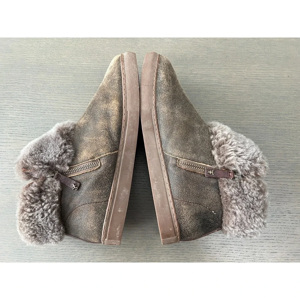 Trask Lexi Genuine Shearling Sneaker (Women), Brown, 9